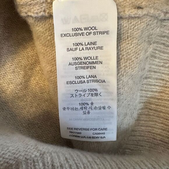 J. Crew tan wool sweater with jeweled accents - Picture 5 of 7